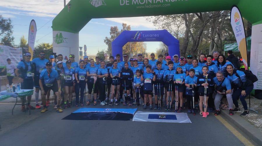 Componentes del CD Multideporte Huelva en la prueba que ha tenido lugar en Linares.