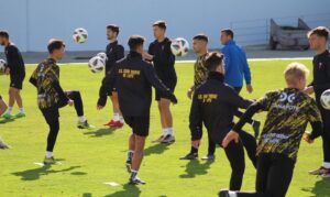 El San Roque han preparado con ganas su partido del sábado en Murcia ante el UCAM. / Foto: @SanRoqueLepe.