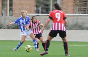 Derrota del Sporting de Huelva en Lamiya ante el Athletic Club de Bilbao. / Foto: www.lfp.es.