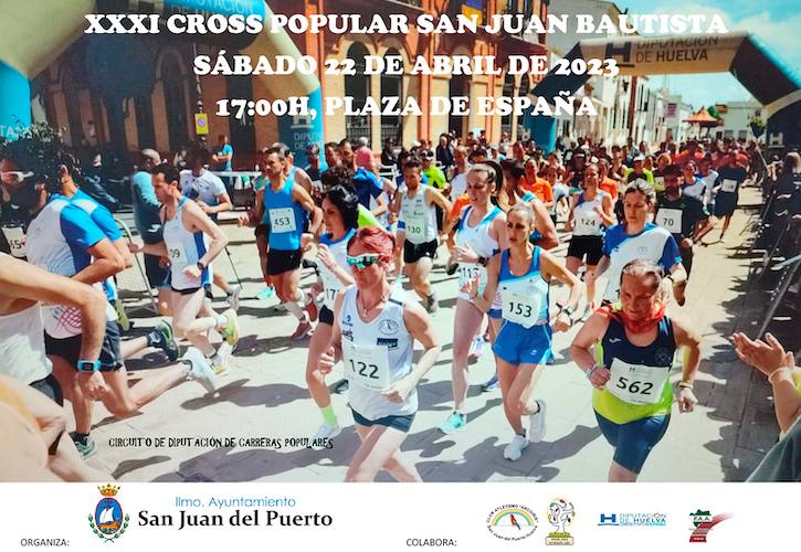 Cartel anunciador del XXXI Cross Popular San Juan Bautista que tendrá lugar el próximo 22 de abril.