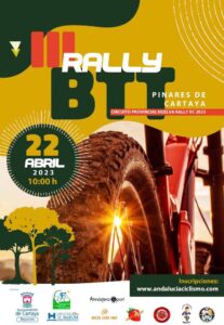 Cartel anunciador del III Rally XCO 'Pinares de Cartaya' del próximo 22 de abril.