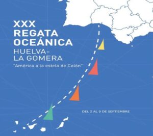 Cartel anunciador de la XXX Regata 'Huelva-La Gomera, a la estela de Colón'.