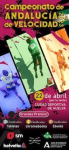 Cartel anunciador del Campeonato de Andalucía de Escalada de Velocidad que se celebra en Huelva.