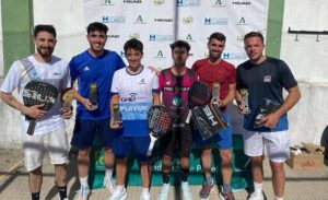 Vencedores de la prueba del Circuito Diputación de Huelva de Pádel celebrada en Cortegana.