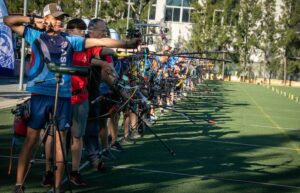 Línea de tiro del Campeonato Provincial al Aire Libre disputado este fin de semana pasado. / Foto: @clubasirio.