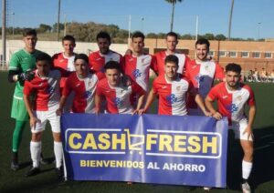 Formación del Rociana, que este domingo de mide al Atlético Onubense en el Manuel Macario. / Foto: A. M. R.