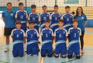 Equipo masculino de Huelva, séptimo en el Andaluz de Selecciones Provinciales de Voleibol.