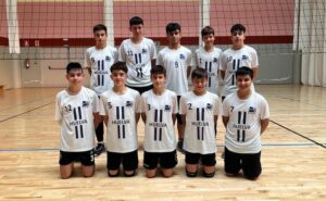 Componentes del equipo Infantil masculino de Huelva que toma parte en el torneo.