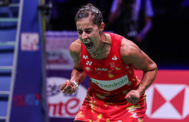 Carolina Marín ya está en la final del Mundial de bádminton tras ganar en semifinales a la japonesa Yamaguchi. / Foto: Badminton Photo.