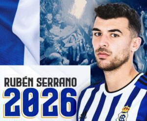 Rubén Serrano ha ampliado hasta 2026 su vinculación con el Recreativo de Huelva. / Foto: @recreoficial.