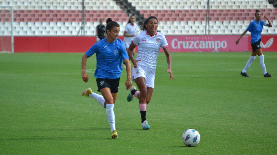 Katarzyna Bialoszewska anotó los dos goles del Sporting de Huelva en Sevilla. / Foto: @sportinghuelva.