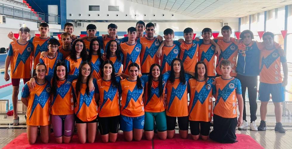 Componentes del Club Natación Huelva que han destacado en la Copa Provincial.