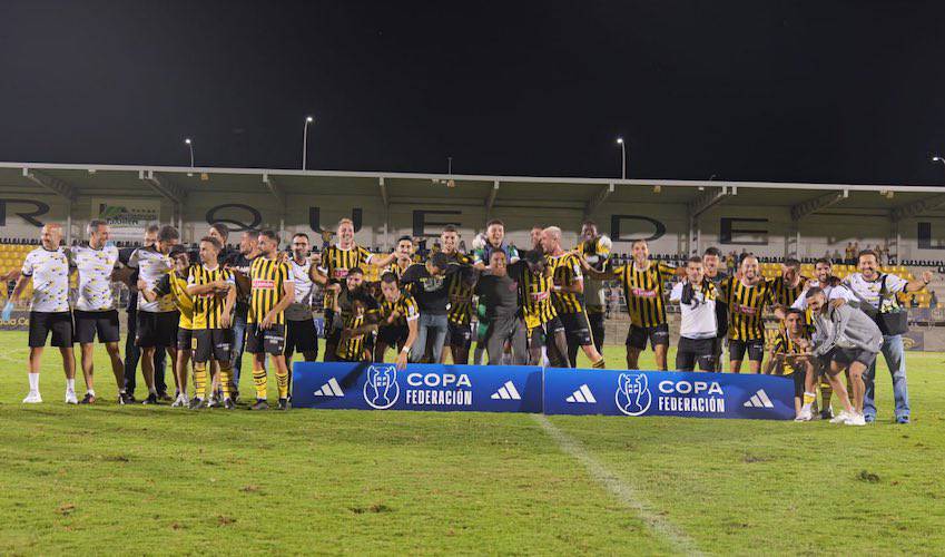 La buena trayectoria del San Roque en la Copa RFEF le ha llevado al torneo del K.O. / Foto: @SanRoqueLepe.