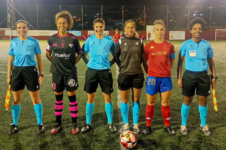 Prolegómenos del partido entre el Real Unión Tenerife y el Sporting de Huelva. / Foto: @sportinghuelva.