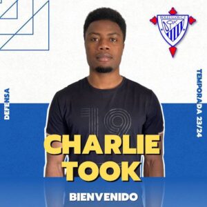 Charlie Took, central camerunés de 30 años, nuevo jugador del Bollullos. / Foto: @bollulloscf1933.