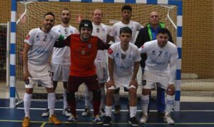 Formación del CD Sordos Huelva en el primer partido de la fase de grupos en Málaga en el estreno ante los locales del CD Boquerón.