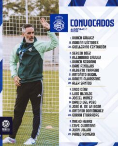 Sergio Díez, Josiel Núñez y Juan Villar regresan a la convocatoria del Recre. / Foto: @recreoficial.