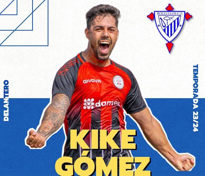 Kike Gómez, delantero sevillano que llega del Lincoln Red Imps FC de Gibraltar, nuevo jugador del Bollullos. / Foto: @bollulloscf1933.