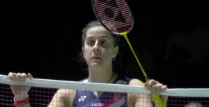 Carolina Marín superó a la japonesa Miyazaki en la semifinal y se jugará el título con la indonesia Gregoria Mariska Tunjung. / Foto: Captura imagen BWF TV.