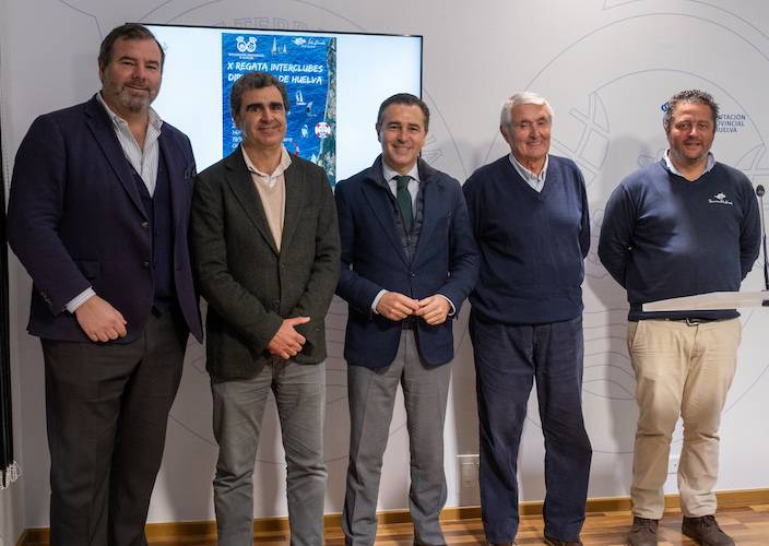 Un momento de la presentación de la X Regata Interclubes Diputación de Huelva que este próximo sábado celebra su segunda prueba.