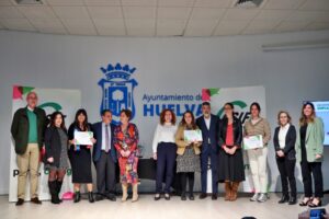 Grupo de nominados en Justicia, empleados públicos del año en Huelva.