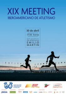 Cartel anunciador del XIX Meeting Iberoamericano de Atletismo que se celebrará en Huelva el próximo 30 de abril.