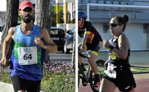 Adrián Andivia y Rocío Moraga impusieron su ley en el XXXVIII Medio Maratón 'Ciudad de Ayamonte'. / Foto: J. L. Rúa.