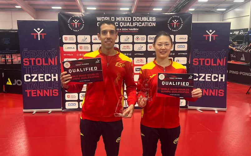 Álvaro Robles y María Xiao lograron el billete para París '2024 en el Torneo Preolímpico de Tenis de Mesa celebrado en la localidad checa de Havirov. / Foto: @rfetm_tenismesa.