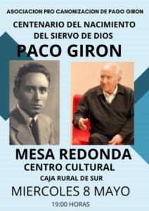 cartel Paco Girón mesa redonda centenario nacimiento