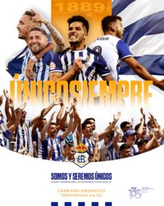 Cartel de la campaña de abonados del Recre que responde al lema de 'Únicos Siempre'. / Foto: @recreoficial.