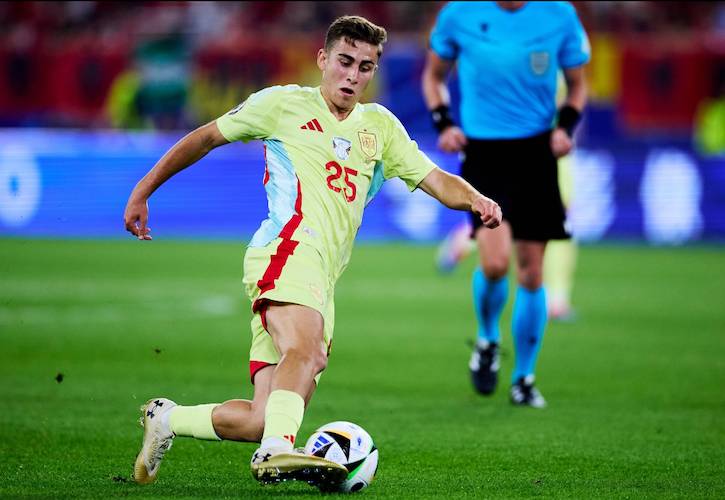 Fermín, que el lunes debutó en la Eurocopa ante la selección de Albania, está incluido en prelista de 22 jugadores para los Juegos Olímpicos. / Foto: @SEFutbol.