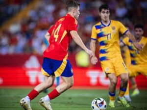 Fermín jugó sus primeros minutos con la selección española Absoluta en el partido disputado en Badajoz ante Andorra. / Foto: @SEFutbol.