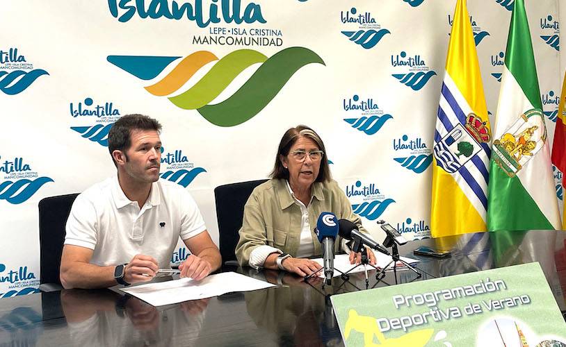 Un momento de la presentación de la Programación Deportiva de Verano 2024 en Islantilla.