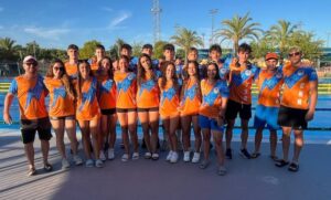 Representantes del Club Natación Huelva en Palma del Río en la Final de la Copa de Clubes de Andalucía. / Foto: @CNHUELVA.