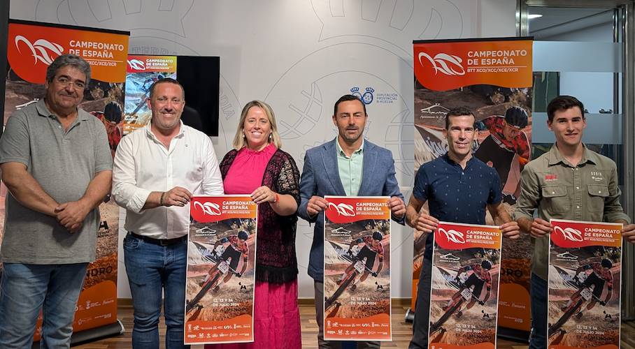 Presentado en la Diputación Provincial de Huelva el Campeonato de España BTT XCO-XCC-XCE-XCR que va a tener lugar este próximo fin de semana en El Almendro.