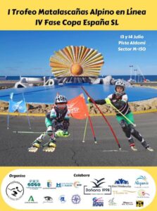 Cartel anunciador de la prueba que tiene lugar en Almonte, la IV Fase de la Copa de España de patinaje alpino.