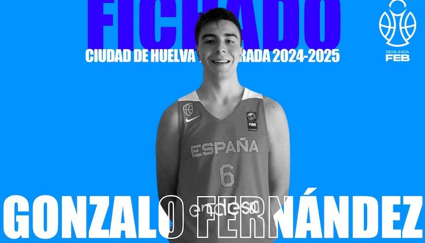 Gonzalo Fernández, un alero con mucho futuro para la nueva andadura del Ciudad de Huelva en la LEB Plata, ahora llamada Segunda FEB. / Foto: @CiudadDeHuelva.