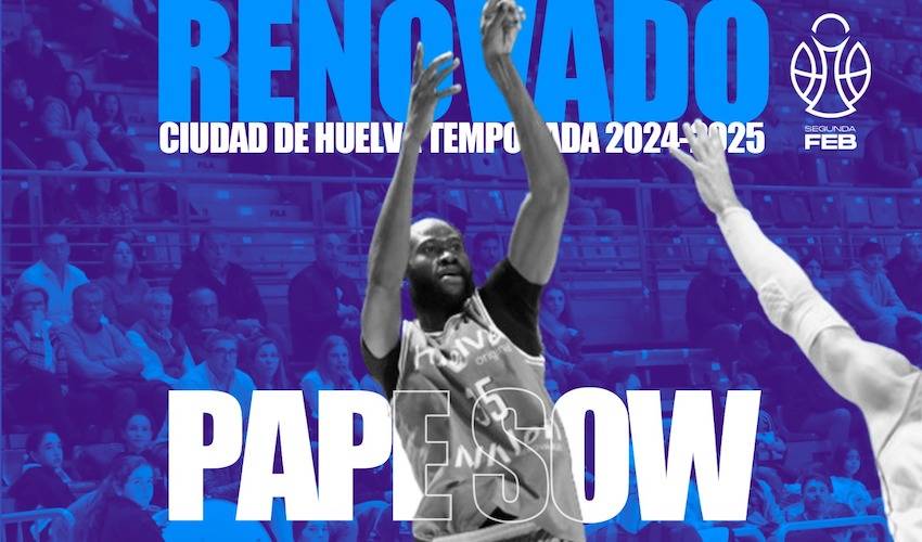 Pape Sow renueva con el Ciudad de Huelva y cumplirá su tercera temporada en el cuadro onubense. / Foto: @CiudadDeHuelva.