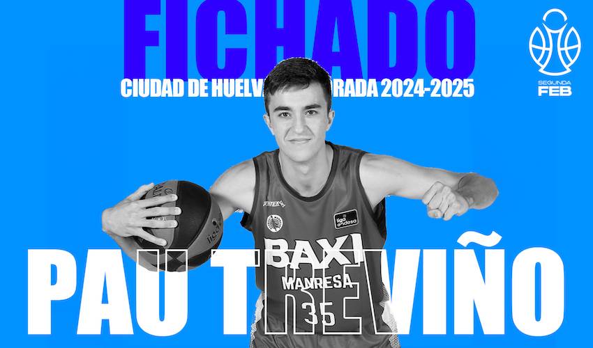 El Ciudad de Huelva ha comunicado el fichaje del alero Pau Treviño, procedente del CB Clavijo. / Foto: @CiudadDeHuelva.