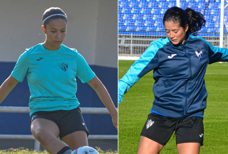 Paula Albarrán y Sarai Gómez 'suben' al primer equipo del Sporting de Huelva para la temporada 2024-25. / Fotos: @sportinghuelva.