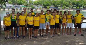 Deportistas del Piragüismo Tartessos Huelva que han tomado parte en Sevilla en el Campeonato de Andalucía de Velocidad 200 y 500 metros. / Foto: @tartessosrema.