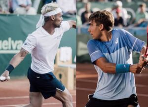 Fabio Fognini y Dani Mérida jugarán este viernes la final de la 99ª Copa del Rey de Tenis. / Fotos: @AytoHuelva.