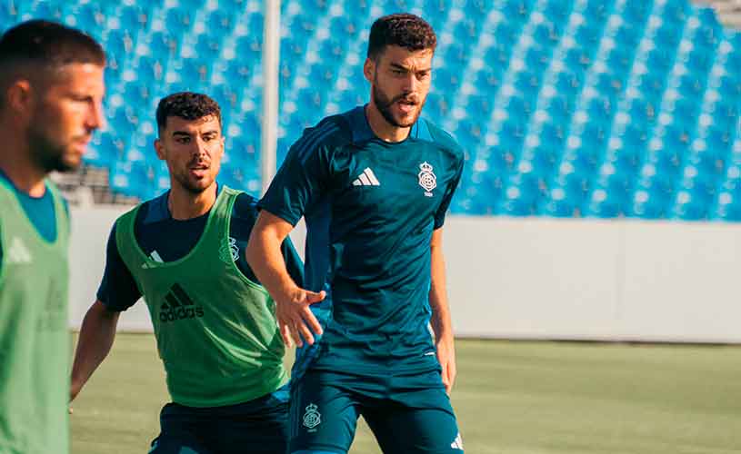 Todo está a punto para el inicio liguero del Recre, este domingo en el 'Romano José Fouto' ante el Mérida. / Foto: @recreoficial.