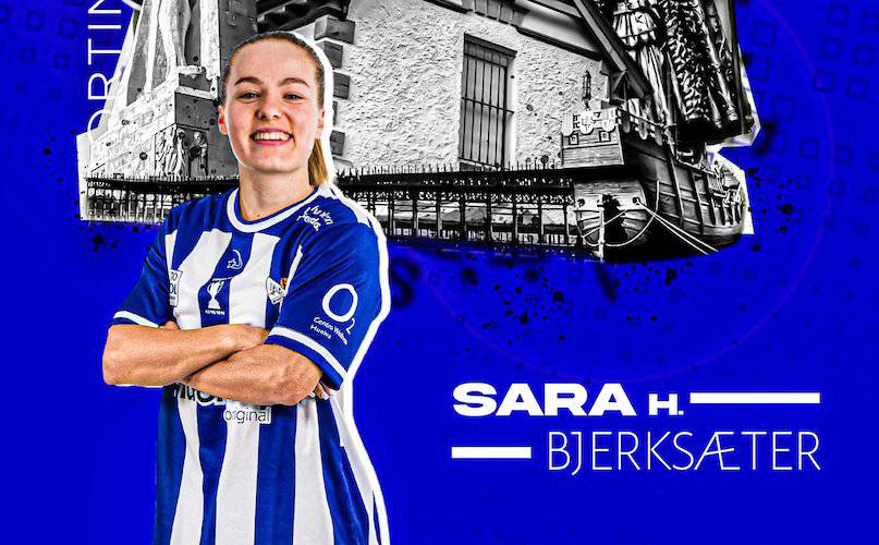 Sara Hoftun Bjerksæter, jugadora noruega de 28 años que viene a potenciar el ataque del Sporting Club de Huelva. / Foto: @sportinghuelva.