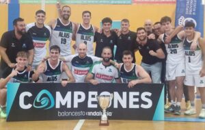 Componentes del CB Lepe Alius, equipo campeón de la Copa Diputación de la LNF1 masculino después de superar en una trepidante final al CB Onuba. / Foto: FAB Huelva.