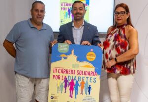 Un momento de la presentación de la III Carrera Solidaria por la Diabetes Huelva que se celebrará el próximo 28 de septiembre en el entorno de La Rábida.